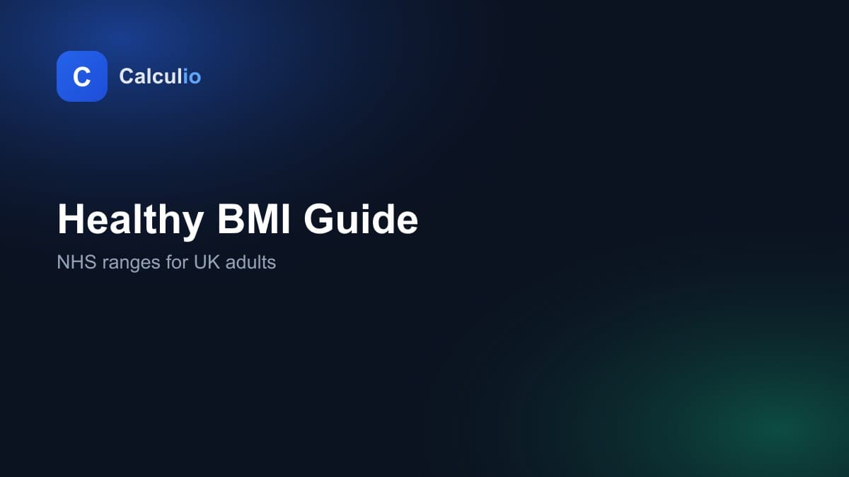 Healthy BMI range chart for UK adults according to NHS