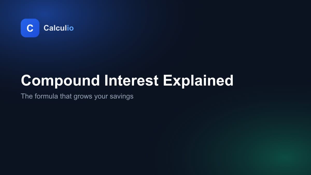 Compound interest growth chart showing savings compounding over time