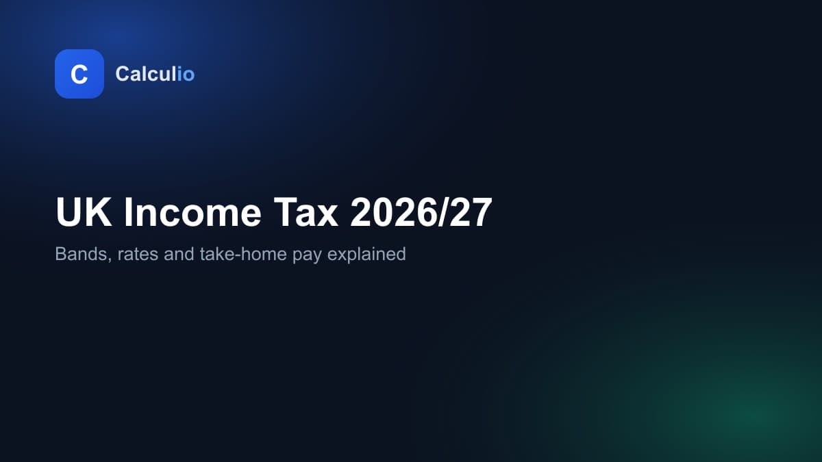 UK income tax bands and rates 2026/27 with HMRC illustration