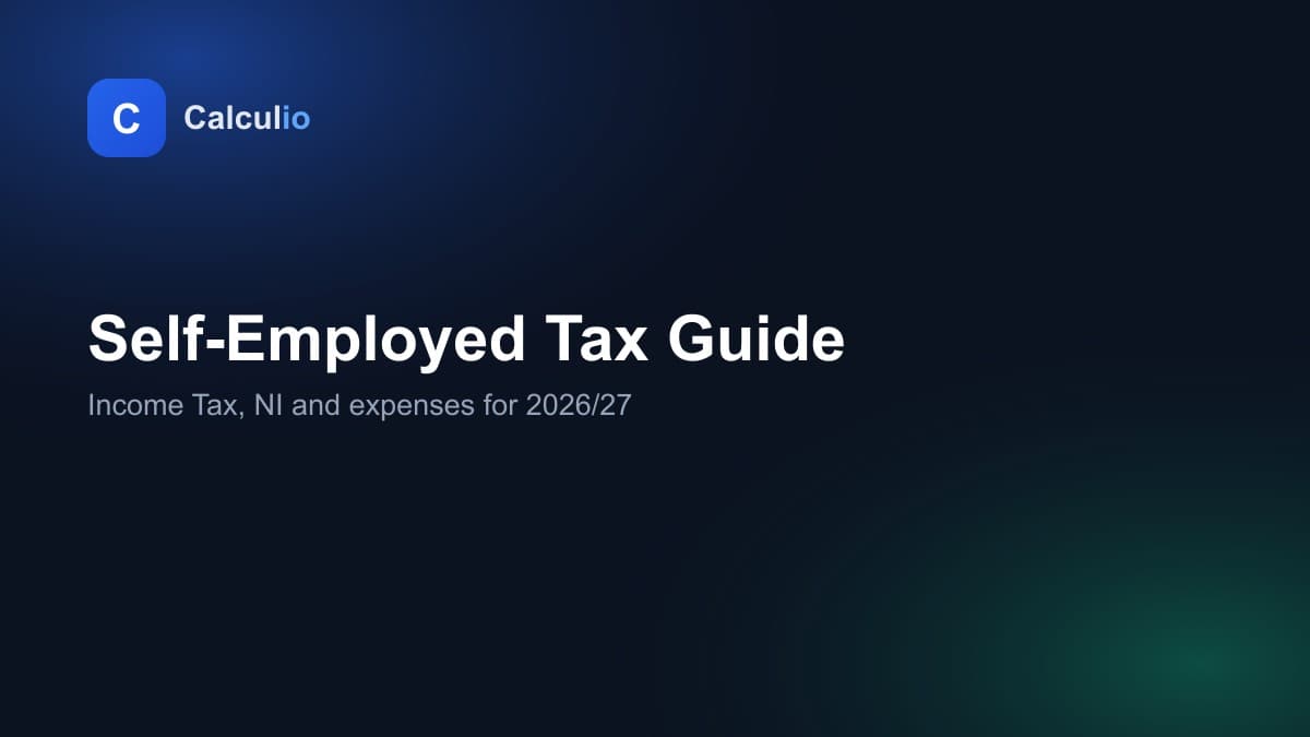 Self-employed sole trader working out UK tax for 2026/27